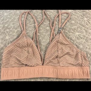 Victoria’s Secret Pink and Silver Bra Size Sm NWT